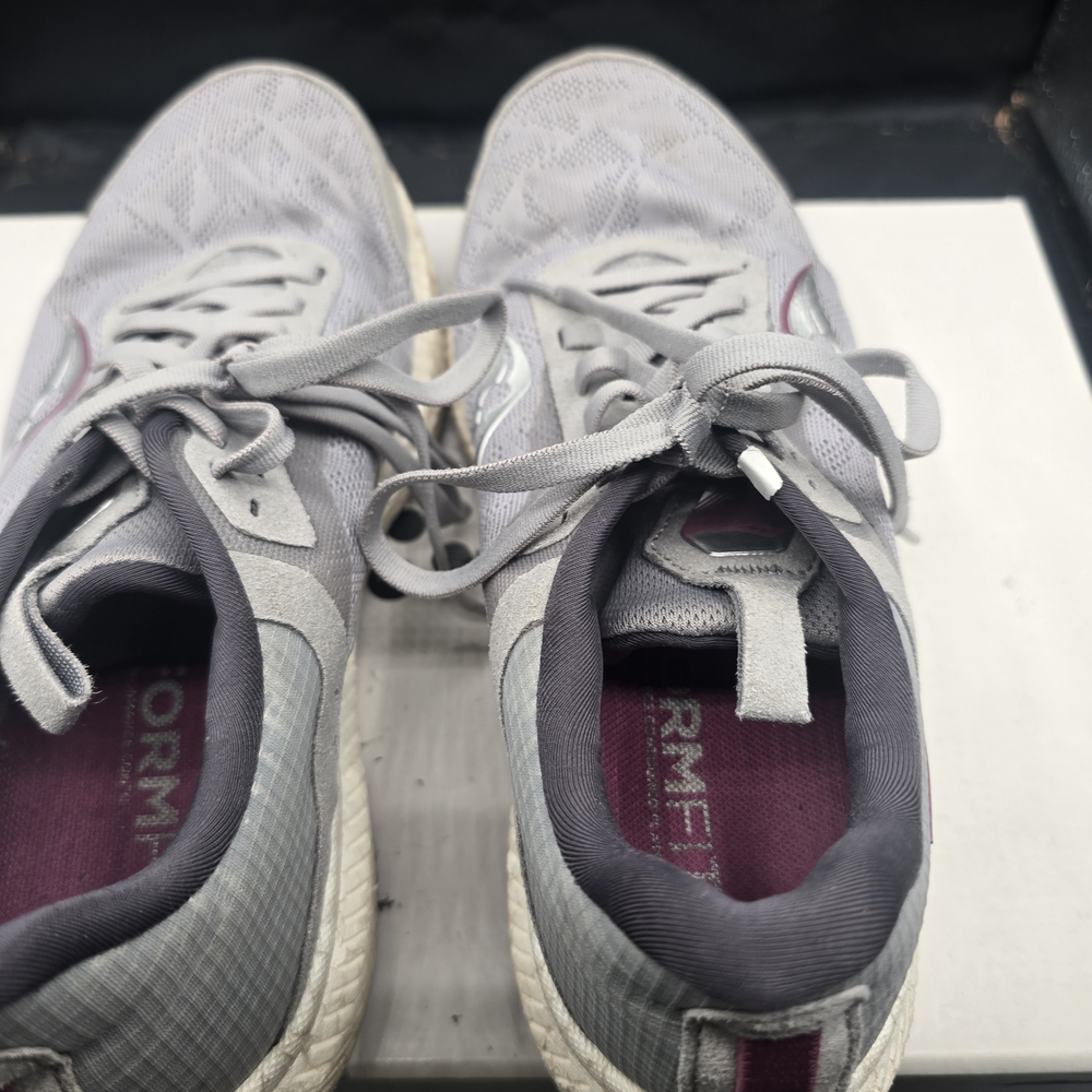 Saucony Gray and‎ Maroon Sneakers